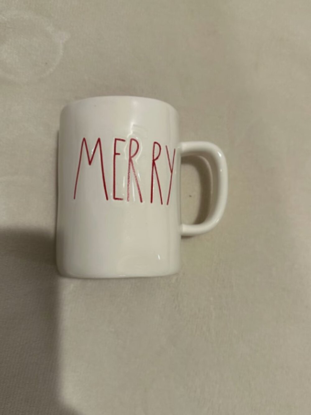 Rae Dunn M Stamped Merry Mug